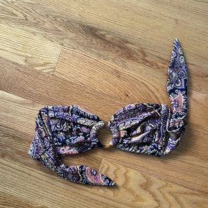 NWOT montce swim paisley bandeau top M